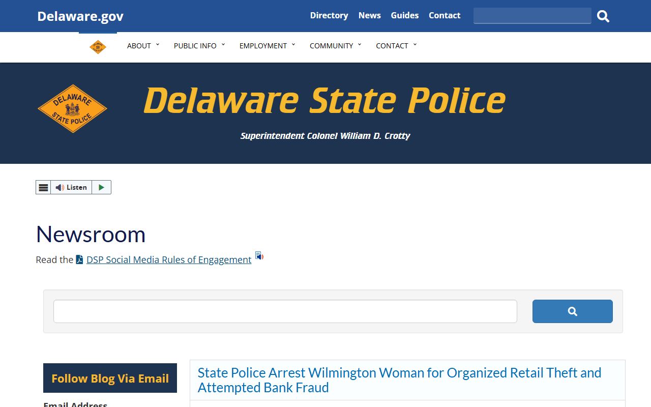 Kent County DSP newsroom DUI records