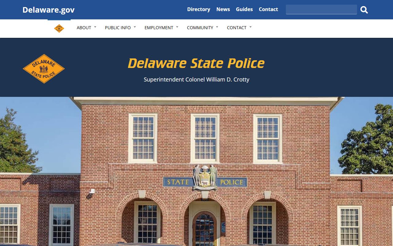 Delaware State Police DUI records enforcement
